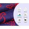 ORIGINAL KIDS 6 Piece Towel Set – Bath Time Whale of A Time – 2 Bath Towels, 2 Hand Towels, 2 Washcloths in Bonus Tote Bag – 100% Cotton Jacquard Soft Absorbent Pool Beach Towel Gift – Navy Blue Red