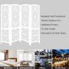 Room Divider Wood Floor Screen Partition – Sari Patchwork Fabric on Antique Brown Wood Frame – Three Folding Panels 60×72 – Free Standing Portable Small Spaces Boho Hand Crafted Screen – COTTON CRAFT(Kosi – White)