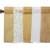 COTTON CRAFT – 2 Piece Valance – Jute Cotton Multi with Lace – Size 72 Inch x 16 Inch – Casual Chic Stylish