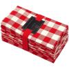 COTTON CRAFT 12 Pack Gingham Checks Oversized Dinner Napkins – Red – Size 20×20-100% Cotton – Tailored with Mitered Corners and a Generous Hem – Easy Care Machine wash