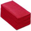 COTTON CRAFT Amazing Kitchen Towels – Set of 12 Terry Towels – 100% Cotton Euro Café Waffle Weave Dish Towel Set – Soft Absorbent Quick Dry Low Lint Reusable Pantry Bar Cleaning Cloth – 16×28 – Black(Red)