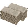 COTTON CRAFT Amazing Kitchen Towels – Set of 12 Terry Towels – 100% Cotton Euro Café Waffle Weave Dish Towel Set – Soft Absorbent Quick Dry Low Lint Reusable Pantry Bar Cleaning Cloth – 16×28 – Black(Beige)
