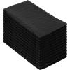 COTTON CRAFT Amazing Kitchen Towels – Set of 12 Terry Towels – 100% Cotton Euro Café Waffle Weave Dish Towel Set – Soft Absorbent Quick Dry Low Lint Reusable Pantry Bar Cleaning Cloth – 16×28 – Black(Black)