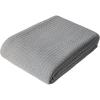 COTTON CRAFT Basket Weave Blanket – 100% Cotton 330 GSM Ultra Soft Thermal Blanket – All Season Light Breathable Skin Friendly Cooling Luxury Throw Blanket – Sofa Bed Travel Dorm – 90×102 King – White(Grey)