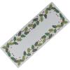 COTTON CRAFT Beaded Table Runner – Christmas Garland Holly Leaves – Xmas Holiday Fall Thanksgiving Celebration Festive Party Handmade Kitchen Dining Tabletop Décor Tablerunner -13×36- Red Green