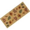 COTTON CRAFT Christmas Beaded Table Runner – Poinsettia – Xmas Holiday Harvest Autumn Fall Thanksgiving Celebration Festive Party Handmade Kitchen Dining Tabletop Décor Tablerunner – 13×36 – Red Green(Scattered Leaves)