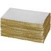 COTTON CRAFT Christmas Holiday Napkins -12 Pack – Cotton Cloth Table Napkins – Reusable Washable – Lunch Dinner Party Celebration Decorative Napkin Festive Gift Bag -17×17 White & Metallic Gold Stripe(Metallic Gold Lace)