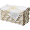 COTTON CRAFT Christmas Holiday Napkins -12 Pack – Cotton Cloth Table Napkins – Reusable Washable – Lunch Dinner Party Celebration Decorative Napkin Festive Gift Bag -17×17 White & Metallic Gold Stripe(White Gold Large Plaid)