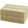 COTTON CRAFT Christmas Red Napkins -12 Pack 100% Cotton Dinner Napkins – All Year Xmas Fall Thanksgiving Celebration Party Gift Holiday Table Napkin – Soft Washable Reusable Cloth Napkin -18×18(Metallic Gold Stripes)