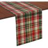 COTTON CRAFT Christmas Table Runner – Xmas Tartan Plaid Festive Tablerunner – Pure Cotton Gingham Buffalo Check Reusable Decorative Holiday Party Celebration Table Décor – 13×72 Inch – Red Green Multi(Red Green Ivory Plaid)