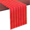 COTTON CRAFT Christmas Table Runner – Xmas Tartan Plaid Festive Tablerunner – Pure Cotton Gingham Buffalo Check Reusable Decorative Holiday Party Celebration Table Décor – 13×72 Inch – Red Green Multi(Red Gold Bells Stripe)