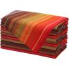 COTTON CRAFT Cloth Napkin – Set of 12 Pure Cotton Slub Harvest Orange Lace Trim Dinner Napkins – Fall Thanksgiving Xmas Holiday Table Celebration Festive Party Thick Washable Reusable Napkin -18×18(Rust Multi)