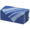 COTTON CRAFT Cloth Napkin – Set of 12 Pure Cotton Slub Harvest Orange Lace Trim Dinner Napkins – Fall Thanksgiving Xmas Holiday Table Celebration Festive Party Thick Washable Reusable Napkin -18×18(Blue Stripe)
