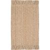 COTTON CRAFT Cotton Chindi Rag Rug – 2 Pack – Boho Farmhouse Rustic Area Accent Throw Rug – Handwoven Reversible Natural Recycled Yarn – Living Room Den Study Home Décor Gift -20 x 32 in – Multi Color(Natural – 1 Pack)