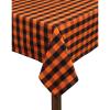 COTTON CRAFT Countryside Classic Gingham Buffalo Check Plaid Tablecloth- Premium Cotton- Halloween Harvest Autumn Fall Thanksgiving Holiday Christmas Xmas Dining Celebration Festive Party – 60×120 Red(Orange Black)