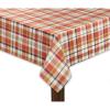 COTTON CRAFT Countryside Classic Gingham Buffalo Check Plaid Tablecloth- Premium Cotton- Halloween Harvest Autumn Fall Thanksgiving Holiday Christmas Xmas Dining Celebration Festive Party – 60×120 Red(Rust Orange Multi Plaid)