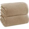 COTTON CRAFT- Euro Spa Set of 4 Luxury Waffle Weave Bath Towels, Oversized Pure Ringspun Cotton, 30 inch x 56 inch, White(Linen)