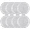 COTTON CRAFT Glitz Beaded Coasters – Set of 8 Handmade Bar Drink Tabletop Protection Coasters – Halloween Harvest Autumn Fall Thanksgiving Holiday Christmas Xmas Party – 4 inches Round – Brown(Silver)
