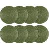 COTTON CRAFT Glitz Handmade Beaded Bar Drink Tabletop Protection Coasters – Set of 8 – Halloween Harvest Autumn Fall Thanksgiving Holiday Christmas Xmas Celebration Festive Party – 4 in Round – Silver(Green)