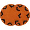 COTTON CRAFT Glitz Handmade Beaded Charger Placemats – Set of 4 – Halloween Harvest Autumn Fall Holiday Christmas Xmas Dining Celebration Festive Party Table Décor – 13.5 inch Round – Red(Orange Black)