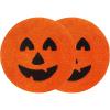 COTTON CRAFT Glitz Handmade Beaded Charger Placemats – Set of 4 – Halloween Harvest Autumn Fall Holiday Christmas Xmas Dining Celebration Festive Party Table Décor – 13.5 inch Round – Red(Pumpkin Orange)