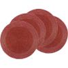 COTTON CRAFT Glitz Handmade Beaded Charger Placemats – Set of 4 – Halloween Harvest Autumn Fall Holiday Christmas Xmas Dining Celebration Festive Party Table Décor – 13.5 inch Round – Red(Red)