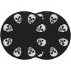 COTTON CRAFT Glitz Handmade Beaded Charger Placemats – Set of 4 – Halloween Harvest Autumn Fall Holiday Christmas Xmas Dining Celebration Festive Party Table Décor – 13.5 inch Round – Red(Black White)