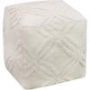 COTTON CRAFT Hand Tufted Pouf – Bedroom Dorm Home Accent – Foot Stool – Ottoman – Bean Bag – Versatile Modern Comfortable Prefilled Woven Cotton Square Pouf Footrest – 16x16x16 inches – Ivory(Ivory Tufted)
