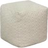 COTTON CRAFT Hand Tufted Pouf – Bedroom Dorm Home Accent – Foot Stool – Ottoman – Bean Bag – Versatile Modern Comfortable Prefilled Woven Cotton Square Pouf Footrest – 16x16x16 inches – Ivory(Ivory Dhurrie)