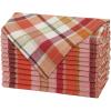 COTTON CRAFT Harvest Plaid Cloth Napkin – Set of 12 Pure Cotton Dinner Napkins – Everyday Fall Halloween Thanksgiving Holiday Party Table Napkin Gift – Reusable Napkin – 17×17 – Rust Orange Multi(Rust Orange Multi)