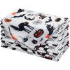 COTTON CRAFT Harvest Plaid Cloth Napkin – Set of 12 Pure Cotton Dinner Napkins – Everyday Fall Halloween Thanksgiving Holiday Party Table Napkin Gift – Reusable Napkin – 17×17 – Rust Orange Multi(Black White Orange)
