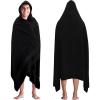 COTTON CRAFT Hooded Hotel Towel – Oversized Extra Large 40 x 80 – Heavyweight 700 GSM Towel with Hood for Adults – 100% Cotton Ringspun Terry Pool Beach Bath Sheet Wrap – Soft Plush Absorbent – Blue(Black – Hooded Towel)