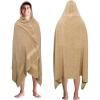 COTTON CRAFT Hooded Hotel Towel – Oversized Extra Large 40 x 80 – Heavyweight 700 GSM Towel with Hood for Adults – 100% Cotton Ringspun Terry Pool Beach Bath Sheet Wrap – Soft Plush Absorbent – Blue(Linen – Hooded Towel)