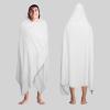 COTTON CRAFT Hooded Hotel Towel – Oversized Extra Large 40 x 80 – Heavyweight 700 GSM Towel with Hood for Adults – 100% Cotton Ringspun Terry Pool Beach Bath Sheet Wrap – Soft Plush Absorbent – Blue(White – Hooded Towel)
