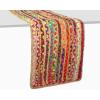 COTTON CRAFT Jute Braided Table Runner – Rustic Farmhouse Table Runner – Kitchen Harvest Fall Thanksgiving Holiday Christmas Party Dining Tabletop Runner – 13 x 36 inches – Natural(Multi Color)