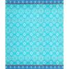 COTTON CRAFT Oversized Extra Wide XL Beach Blanket Towel for Two – 58×68-100% Cotton Velour – Big & Huge – Pool Picnic Bath Jacquard Thick Plush Super Soft Luxury – 450 GSM – Summer Trellis Pool Blue(Summer Trellis – Blue)