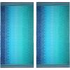 COTTON CRAFT Oversized XL Beach Towel 39 x 68-2 Pack – 100% Cotton Velour – Big & Huge – Pool Picnic Bath Towels – Jacquard Terry Thick Plush Super Soft Luxury – 450 GSM – Blue Tiles(Blue Tiles)