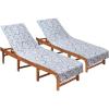 COTTON CRAFT Pool Lounge Chair Cover – 2 Pack – Chaise Beach Picnic Spa Towel – Cabana Stripe – Soft Premium Ringspun Terry Cotton – Oversized – 32 inch wide x 82 inch long with 7 inch Pocket – Orange(Medallion – Navy)