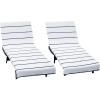 COTTON CRAFT Pool Lounge Chair Cover – 2 Pack – Chaise Beach Picnic Spa Towel – Cabana Stripe – Soft Premium Ringspun Terry Cotton – Oversized – 32 inch wide x 82 inch long with 7 inch Pocket – Orange(Blue Stripe)