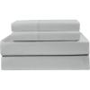COTTON CRAFT Premium Sheet Set – King Size 400 Thread Count – Super Soft Cotton Deep Pocket – 4 Piece Set Includes Flat Sheet, Fitted Sheet and 2 Pillowcases – Grey(Platinum)