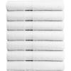 COTTON CRAFT Simplicity Bath Towel Set – 7 Pack Lightweight Absorbent Soft 100% Cotton Bath Towel – Everyday Quick Dry Luxury Hotel Spa Gym Shower Beach Pool Camp Travel Dorm Towel – 27×52 – Chocolate(White)