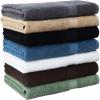 COTTON CRAFT Simplicity Bath Towel Set – 7 Pack Lightweight Absorbent Soft 100% Cotton Bath Towel – Everyday Quick Dry Luxury Hotel Spa Gym Shower Beach Pool Camp Travel Dorm Towel – 27×52 – Chocolate(Multicolor)