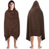 COTTON CRAFT Ultra Soft Bath Sheets – 2 Pack – 35 x 70 – Absorbent Quick Dry Everyday Luxury Hotel Bathroom Spa Gym Shower Beach Pool Travel Dorm -100% Ringspun Cotton – 580 GSM – Easy Care – Burgundy(Chocolate Brown – Hooded Towel)