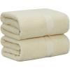 COTTON CRAFT Ultra Soft Bath Sheets – 2 Pack – 35 x 70 – Absorbent Quick Dry Everyday Luxury Hotel Bathroom Spa Gym Shower Beach Pool Travel Dorm -100% Ringspun Cotton – 580 GSM – Easy Care – Burgundy(Ivory – Bath Sheet)