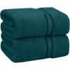 COTTON CRAFT Ultra Soft Bath Sheets – 2 Pack – 35 x 70 – Absorbent Quick Dry Everyday Luxury Hotel Bathroom Spa Gym Shower Beach Pool Travel Dorm -100% Ringspun Cotton – 580 GSM – Easy Care – Burgundy(Teal – Bath Sheet)