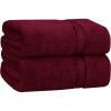 COTTON CRAFT Ultra Soft Bath Sheets – 2 Pack – 35 x 70 – Absorbent Quick Dry Everyday Luxury Hotel Bathroom Spa Gym Shower Beach Pool Travel Dorm -100% Ringspun Cotton – 580 GSM – Easy Care – Burgundy(Burgundy – Bath Sheet)