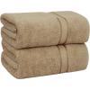 COTTON CRAFT Ultra Soft Bath Sheets – 2 Pack – 35 x 70 – Absorbent Quick Dry Everyday Luxury Hotel Bathroom Spa Gym Shower Beach Pool Travel Dorm -100% Ringspun Cotton – 580 GSM – Easy Care – Burgundy(Linen – Bath Sheet)
