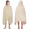 COTTON CRAFT Ultra Soft Bath Sheets – 2 Pack – 35 x 70 – Absorbent Quick Dry Everyday Luxury Hotel Bathroom Spa Gym Shower Beach Pool Travel Dorm -100% Ringspun Cotton – 580 GSM – Easy Care – Burgundy(Ivory – Hooded Towel)