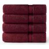 COTTON CRAFT Ultra Soft Washcloths – 12 Pack 100% Cotton Facecloths – Baby Wash Cloth Set – Absorbent Quick Dry Everyday Luxury Bathroom Kitchen Spa Gym Pool Dorm – Plush 580 GSM – 12×12 – Light Blue(Burgundy)