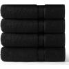 COTTON CRAFT Ultra Soft Washcloths – 12 Pack 100% Cotton Facecloths – Baby Wash Cloth Set – Absorbent Quick Dry Everyday Luxury Bathroom Kitchen Spa Gym Pool Dorm – Plush 580 GSM – 12×12 – Light Blue(Black)